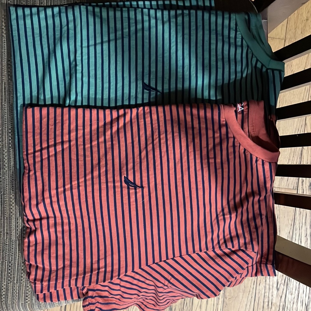 2 Nautica stripes t shirts size XL- new never worn just waahed.